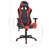Office Chair Gaming Chair Reclining Faux Leather Red