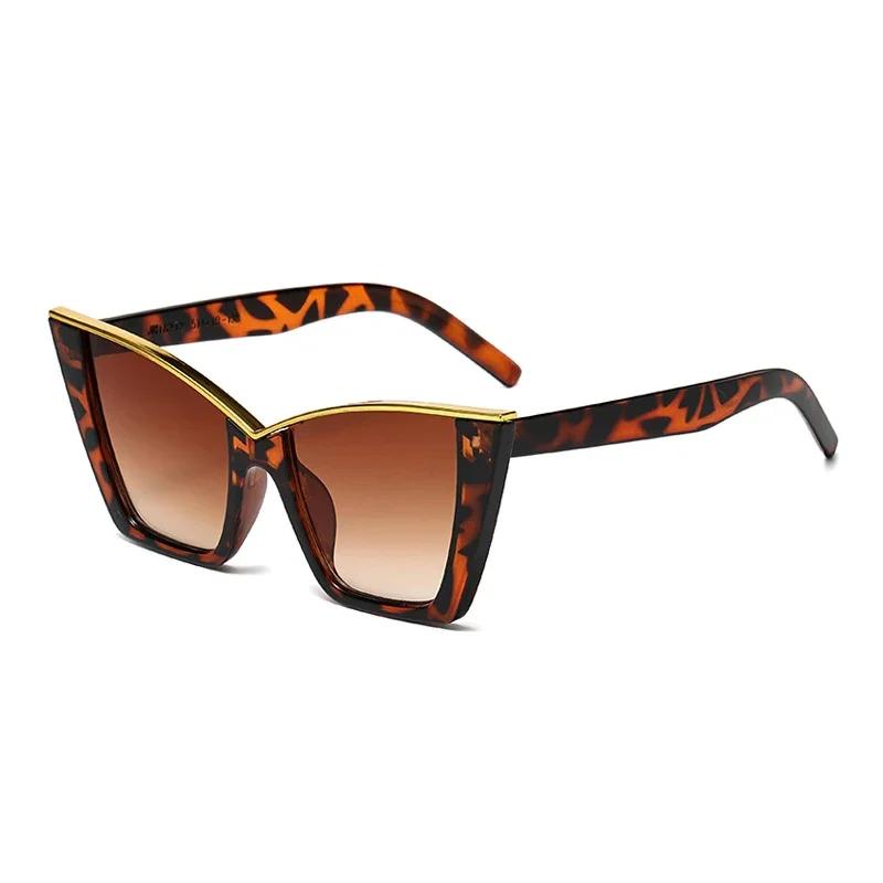 

Comfortable Mirror Cat Eye Sunglasses Women Men Square Trendy Big Frame Designer Brand Eyewear Female Male Other