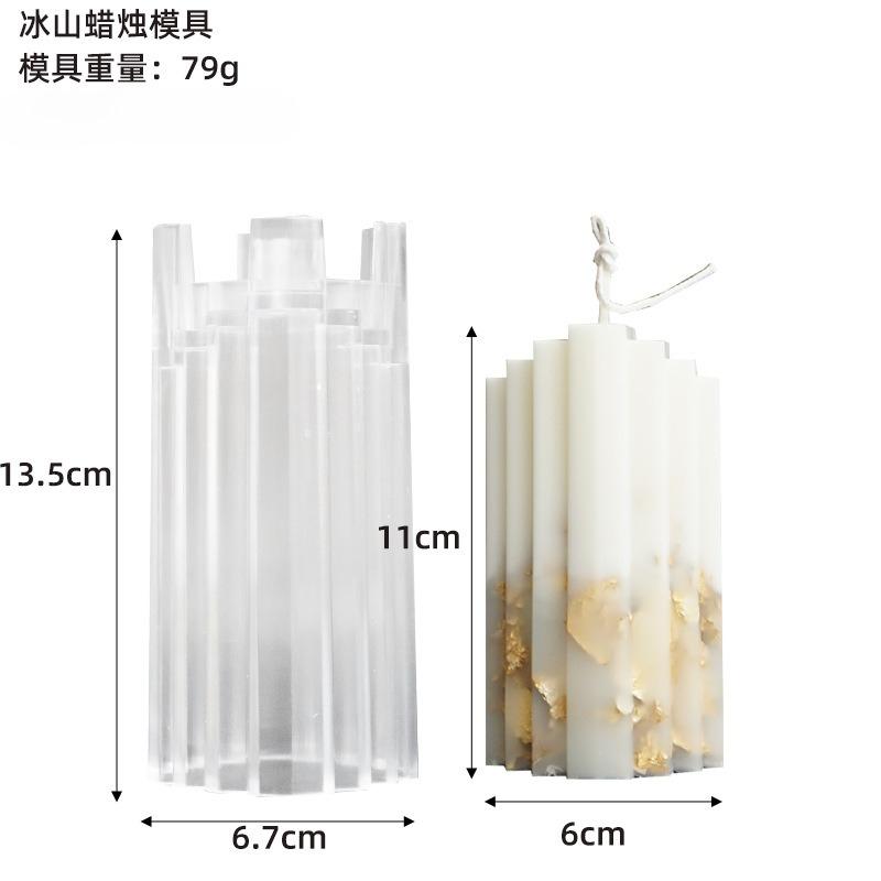 Candle Plastics PC Mold Aromatherapy Candle Making Mold Temperature Range: -30°C To 200°C DIY Cylindrical Geometric Candle Mold