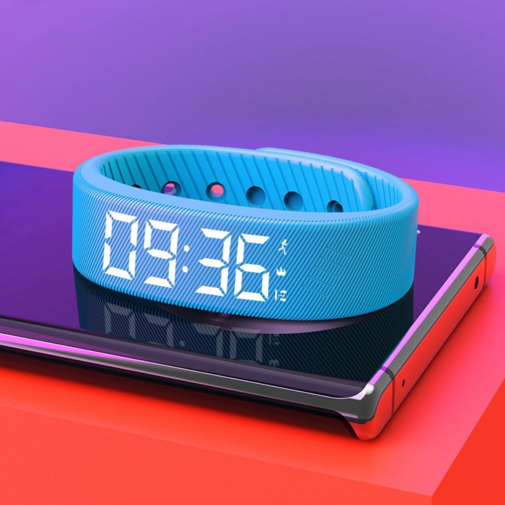 LED Digital Smart Armband Fitness Tracker, Wasserdichter Sport Schrittzähler, Vibrationswecker Armband für Kinder Männer Frauen