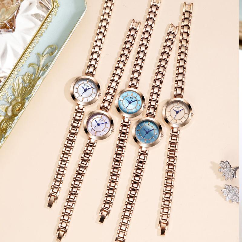 Niche Light Luxury Quartz Bracelet Watch Women'S Small Simple Waterproof Alloy Watch