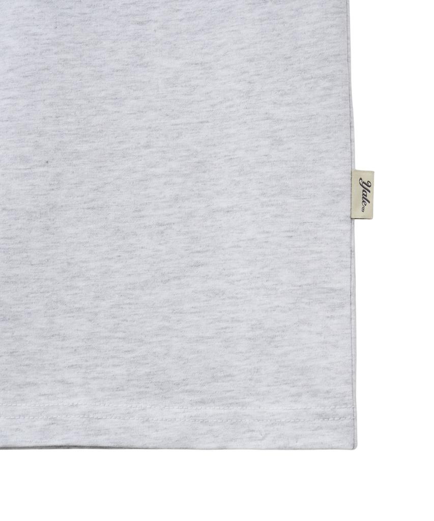 YALE Check Two-Tone Arch T-Shirt_Light Gray