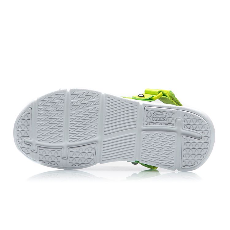 LiNing Comfortable Non-Slip Sports Sandals Kids Sandals Black Green YKUR022-7