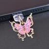 1pc Gradient Butterfly Alloy Metal Dust Plug for Mobile Phone, Decorative Charm Design, Debris Prevention Accessory