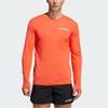 adidas Terrex Climacool Dlouhý rukáv Outdoor Rychleschnoucí Kulatý výstřih Pulovr Tričko Pánské Svršky Střední náraz-Oranžová JN5325