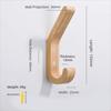 1Pcs Vintage Wall Mounted Wooden Coat Hooks Double Hook With Screws Oak Hooks Heavy Duty Wood Wall Hooks Bedroom