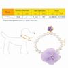 Elastic Stretchable Pet Pearl Collar Multi Size Available Round Pearl Bead Dog Pearl Necklace Lightweight Wearable