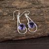 Iolite Gemstone 925 Sterling Silver Handmade Drop/Dangle Earrings 1.90" Designer Jewelry Gift For Wife EE-57-3