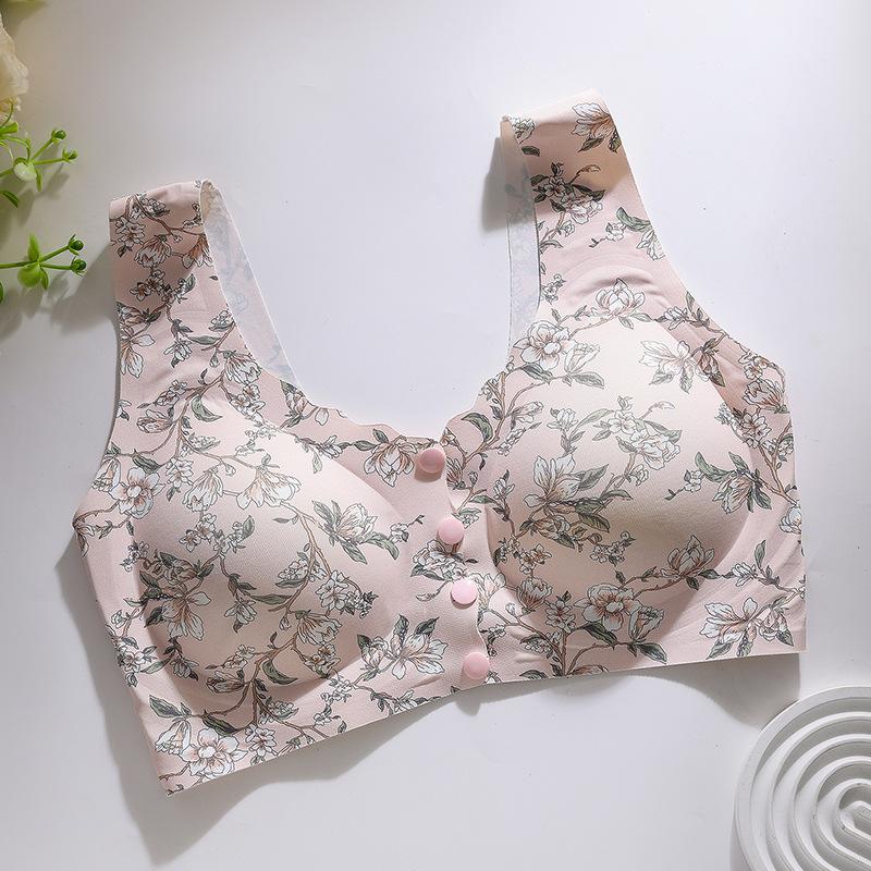 

Бесшовное нижнее белье с передней застежкой для женщин, с поддержкой сверху, предотвращающее провисание, с принтом, летний красивый бюстгальтер-жилет с открытой спиной 3XL