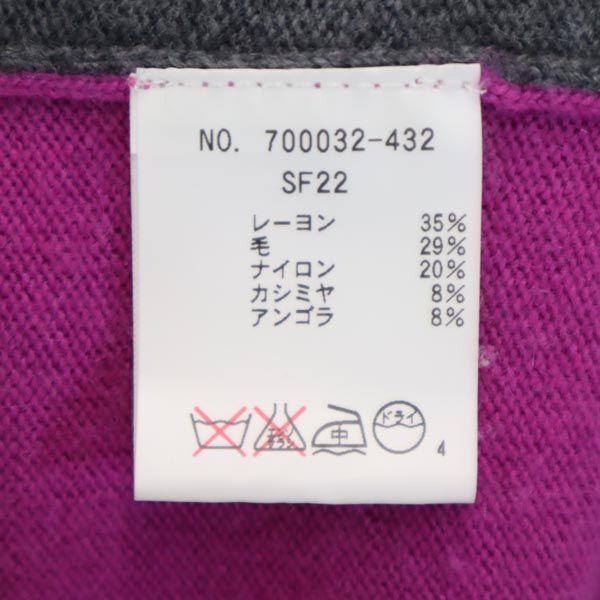 SAN FRANCISCO Wollmischung Langarm V-Ausschnitt Pullover M Grau Strick Damen Gebraucht