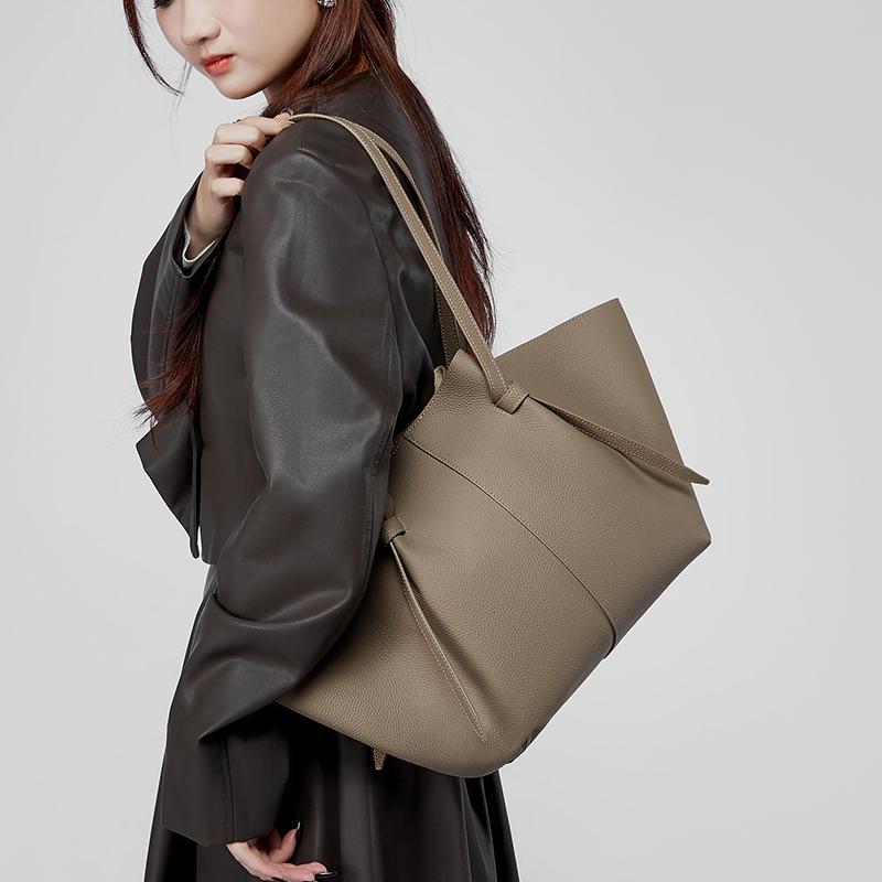 Women's Tote Bag Luxury Designer Genuine Leather Women Shoulder Bag Large Capacity Cowhide Handbags Birthday Gift