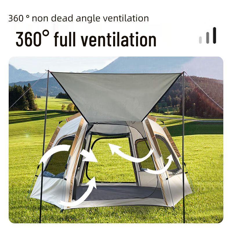 Zhan Renzhe Hexagonal Automatic Quick-Open Camping Tent & Tarp