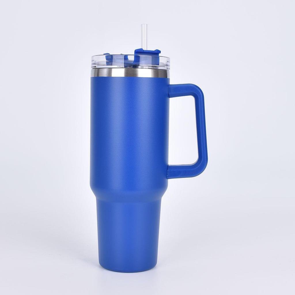 40oz Second Gen Insulated Stainless Steel Car Cup with Straw - Large Capacity Cold Preservation