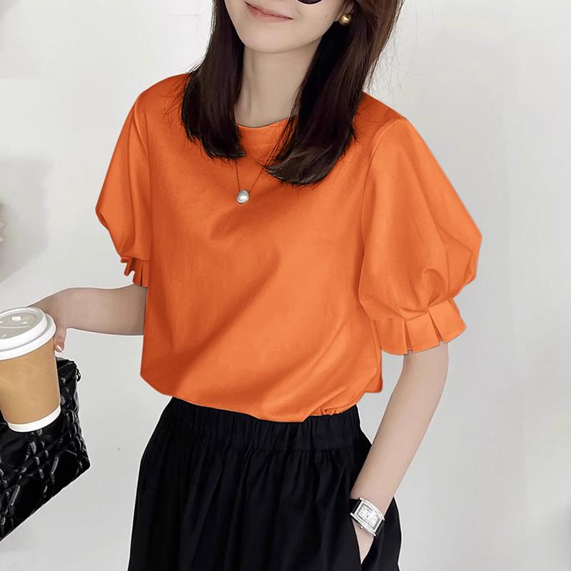 

VONDA Женские летние блузки с круглым вырезом и короткими рукавами 4XL