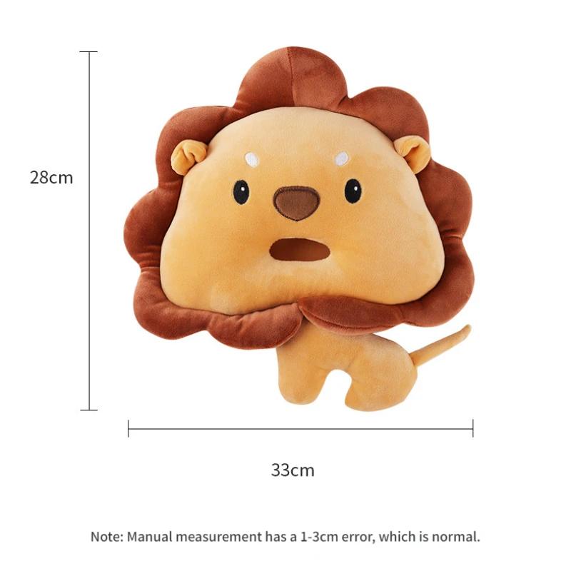 Cartoon Animal Car Tissue Box Creative Short Plush Armrest Tissue Box Car Seat Back Hanging Tissue Holder Cute Car Accessories