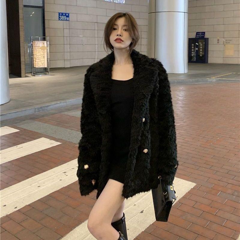 

Женская мода длинное пальто из искусственного меха осенне-зимняя повседневная теплая куртка