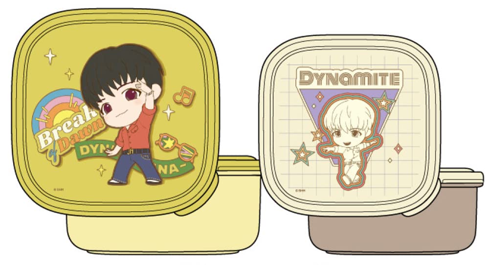 DYNAMITE TinyTAN Sealable Container Set of j Hope Pattern 2, SSP-22, [Y]