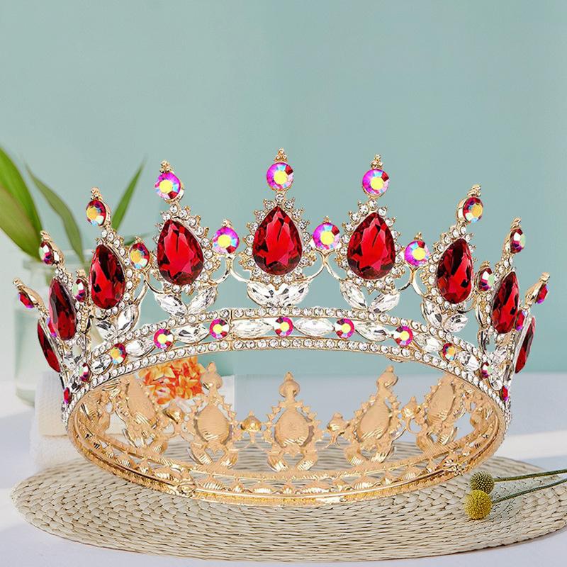 Queen Alloy Full Circle Crown Decoration Accessories Adult Wedding Hair Crown Children's Rhinestone Tiara Crown