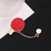 Badminton Tischtennis Revers Schmuck Brosche Schmuck Pins Cartoon Sportbälle Brosche Pins mit Kette