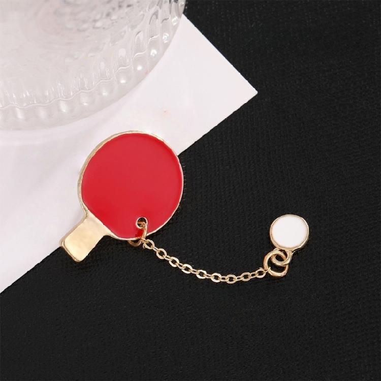 Badminton Tischtennis Revers Schmuck Brosche Schmuck Pins Cartoon Sportbälle Brosche Pins mit Kette