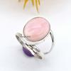 Rosa opal handgjorda ring solid 925 sterling silver smycken för julklapp