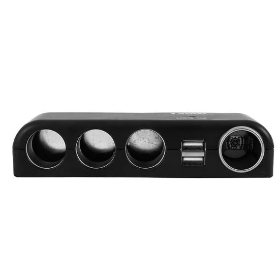 120W 4 Way Socket Car Cigarette Lighter Splitter