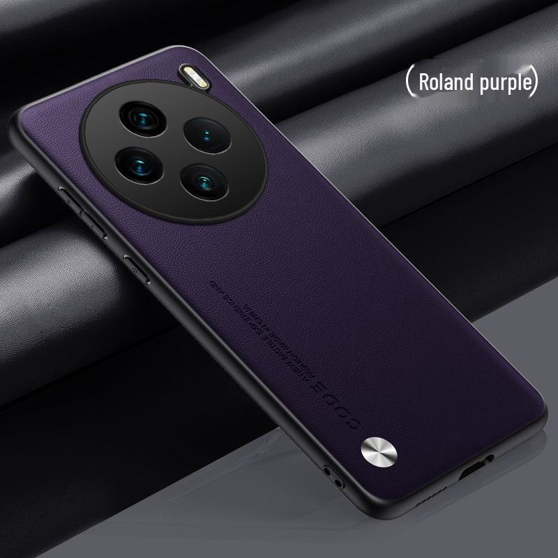 Neue schlichte Lederschutzhülle für Vivo X100/X80/X70/X90Pro – Kevlar-Schale für Herren