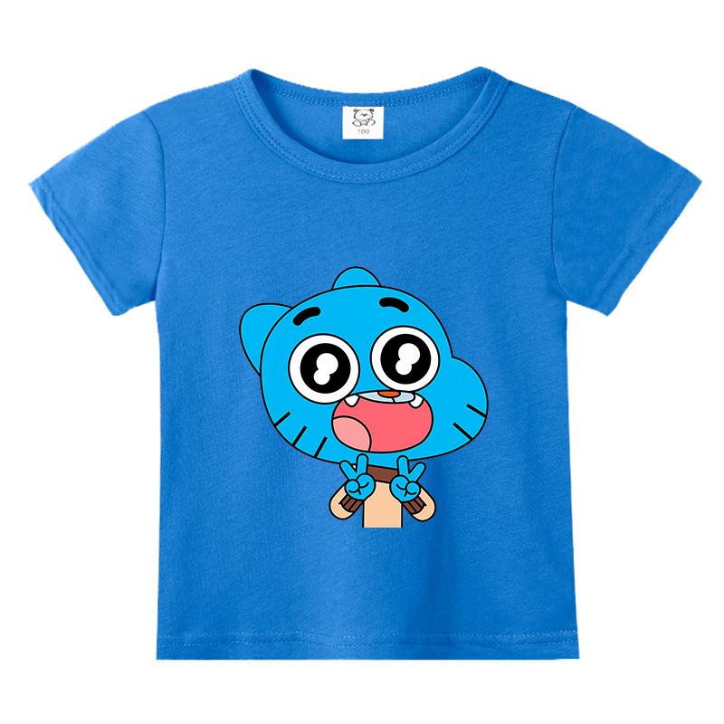 The Amazing World of Gumball Anais Darwin Short Sleeve Tee Cartoon Kids T-Shirt Summer Clothes Cute Boy Girl Tops Birthday Gift