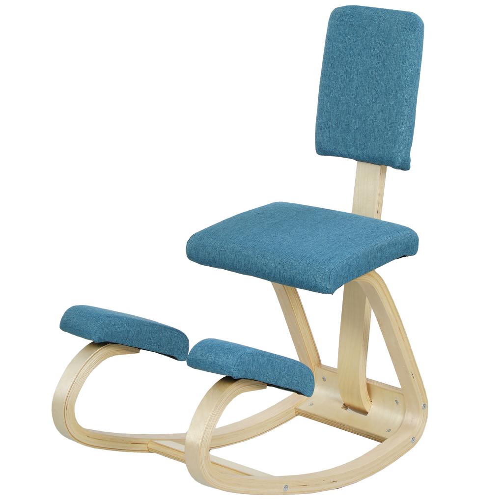 Ergonomic Kneeling Chair, Kneeling Stool Health Chair for Home, Office, Meditation Dark Blue