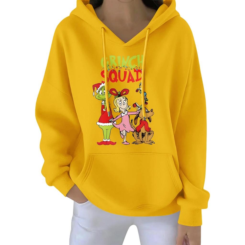 Women's Christmas  Hoodie Funny Cute Christmas Holiday Sweatshirt Pullover