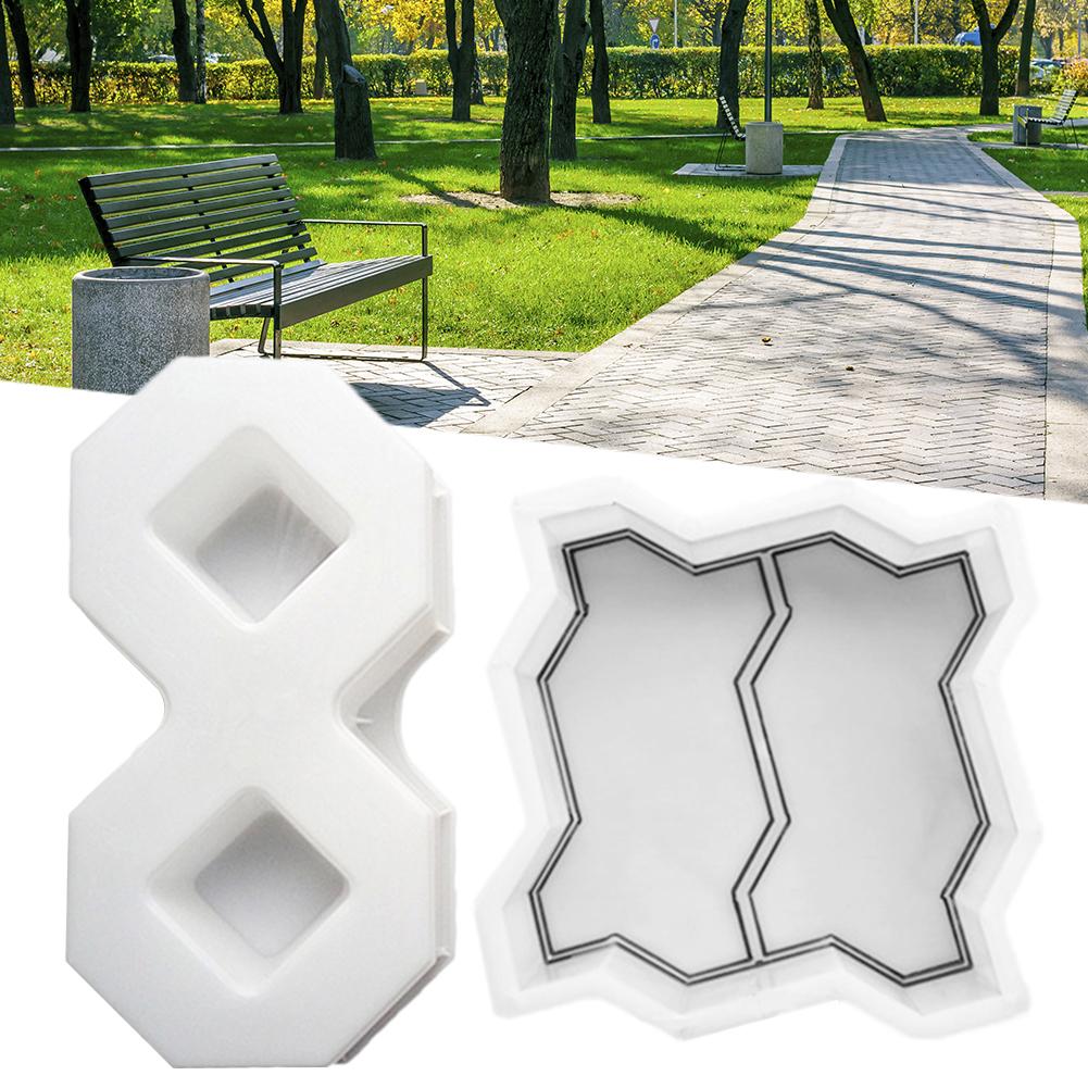 Garden Pavement Mold DIY Walk Manual Road Path Paving Brick Stone Concrete Mould
