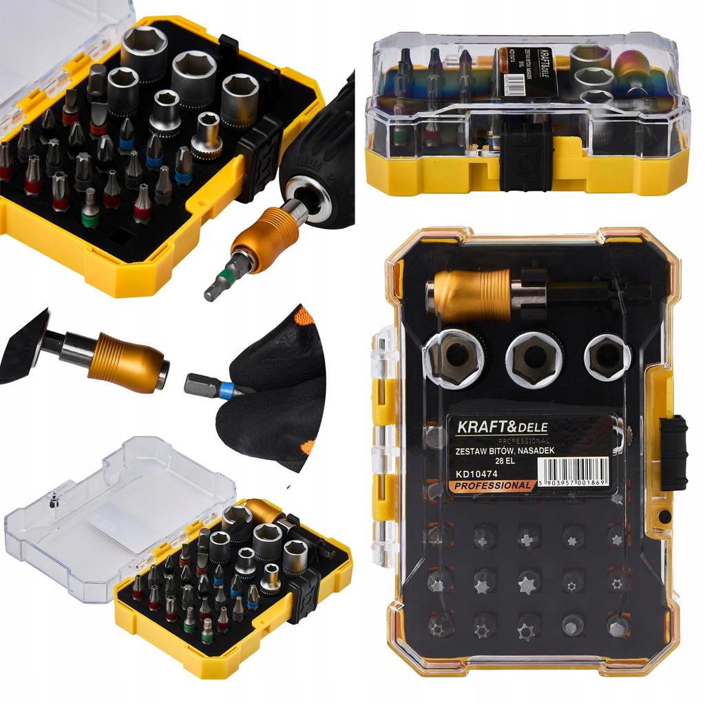 28-Piece Bit Socket Set with Carrying Case