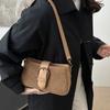 Faux Suede Underarm Bag, Zipper Fastener Fashiable Shoulder Cross Body Bags for Woman Small Square Bag, Suitable Daily Outfit