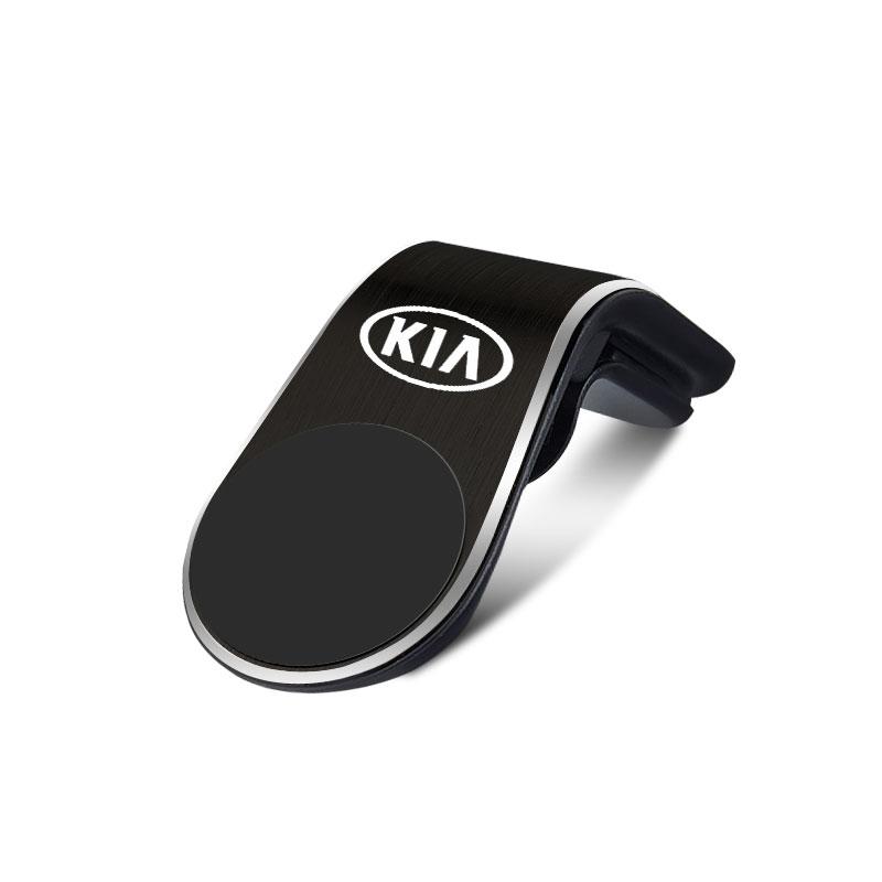 

1 шт. Модный автомобильный магнитный L-образный автомобильный держатель для GPS телефона с эмблемой для KIA K5 K9 Sorento Ceed Sportage Carnival Stinger Forte Niro Cadenza чёрный