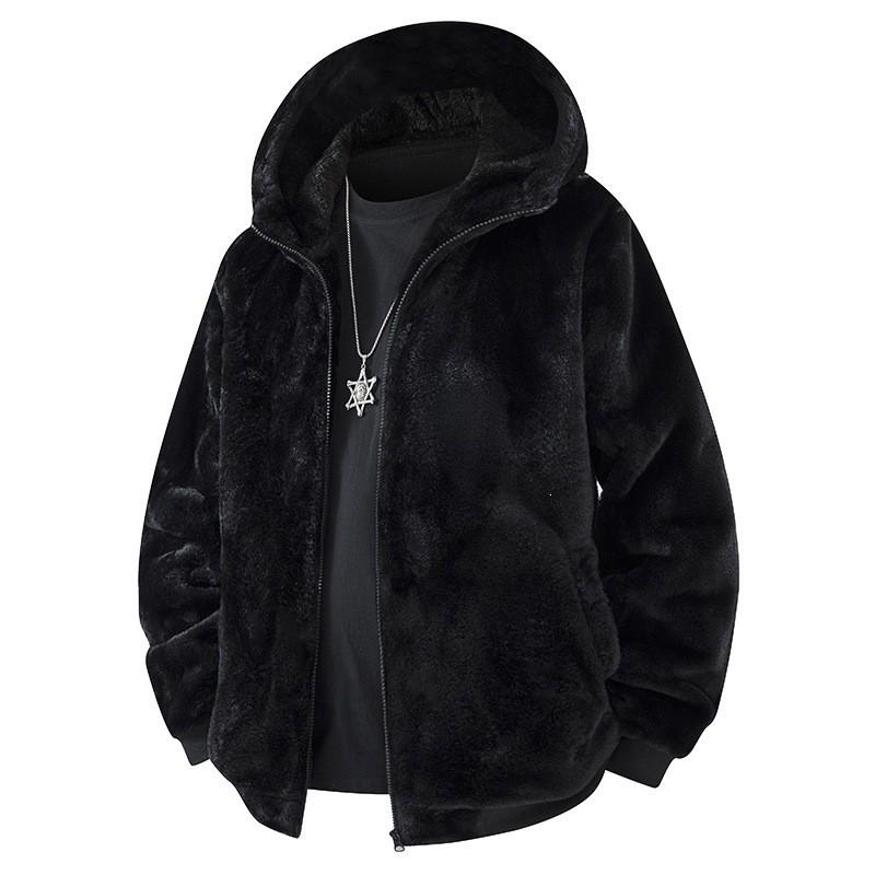 Mens Winter Warm Faux Sable Fur