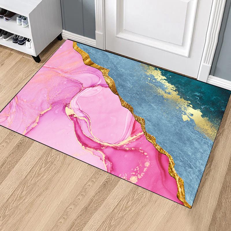 European-style Crystal Velvet Carpet For Entrance, Bathroom And Toilet Door Absorbent Floor Mat For Home Decoration
