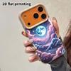 Phone Case: 2D Flat Lambskin Suitable for iPhone 18 17 16 15 14 13 Pro, Galaxy Clouds, Christmas and Halloween Gifts