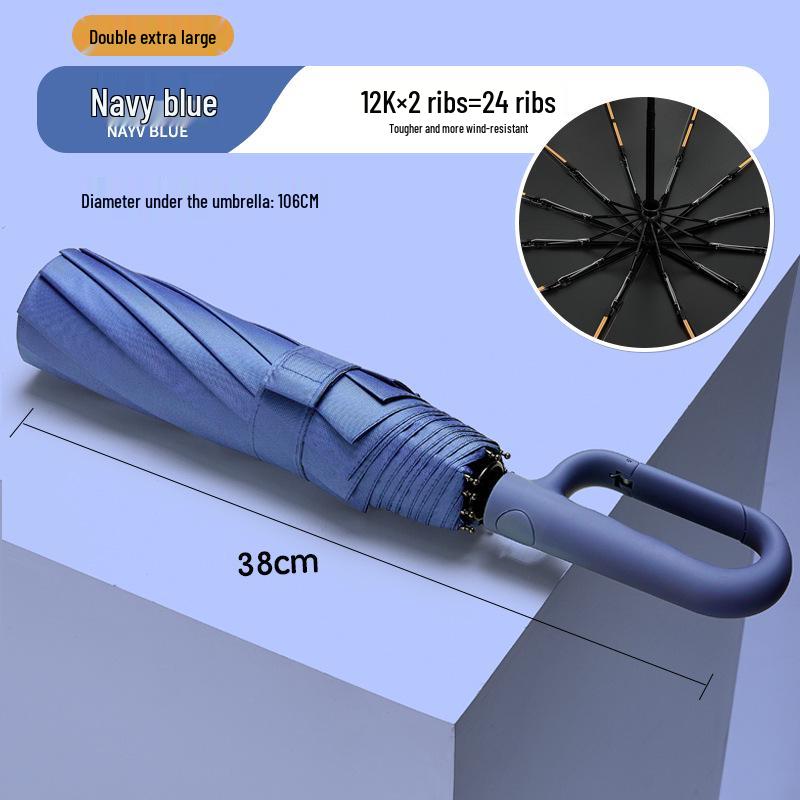 Loop Umbrella: Automatic Folding Large High-End Dual-Use Sun and Rain Umbrella for Men and Women
