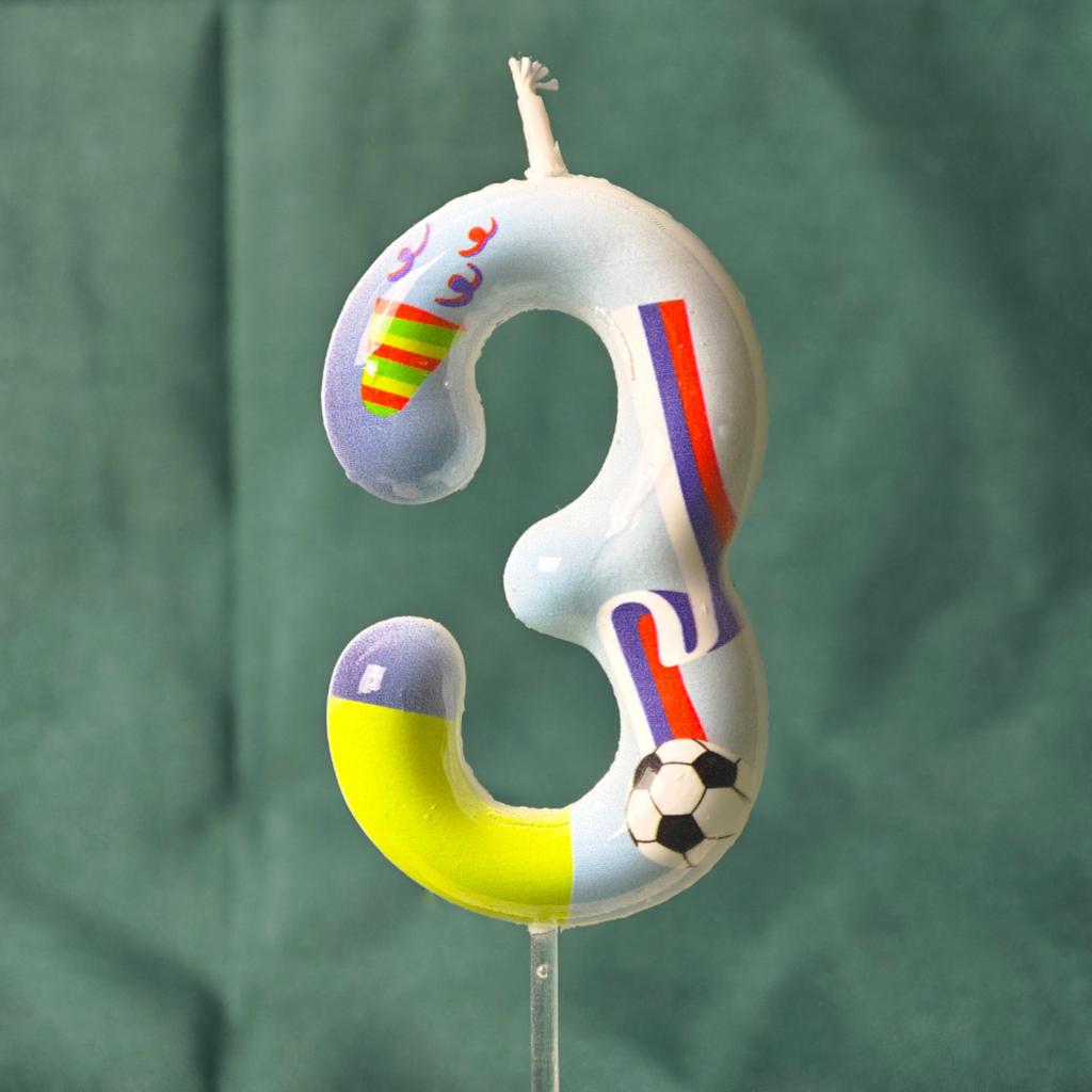 Football Themed Numbers 0-9 Candles Birthday Candles Cake Decorations