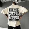 T-shirt One Piece Uomo Donna Cappello di Paglia Pirati Luffy Zoro Sanji Anime Streetwear Estate 2026 T-shirt Grafica Magliette Casual a Maniche Corte