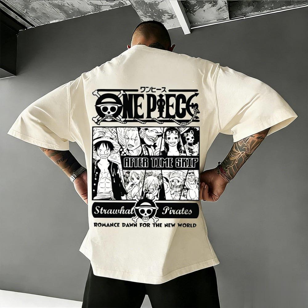 T-shirt One Piece Uomo Donna Cappello di Paglia Pirati Luffy Zoro Sanji Anime Streetwear Estate 2026 T-shirt Grafica Magliette Casual a Maniche Corte