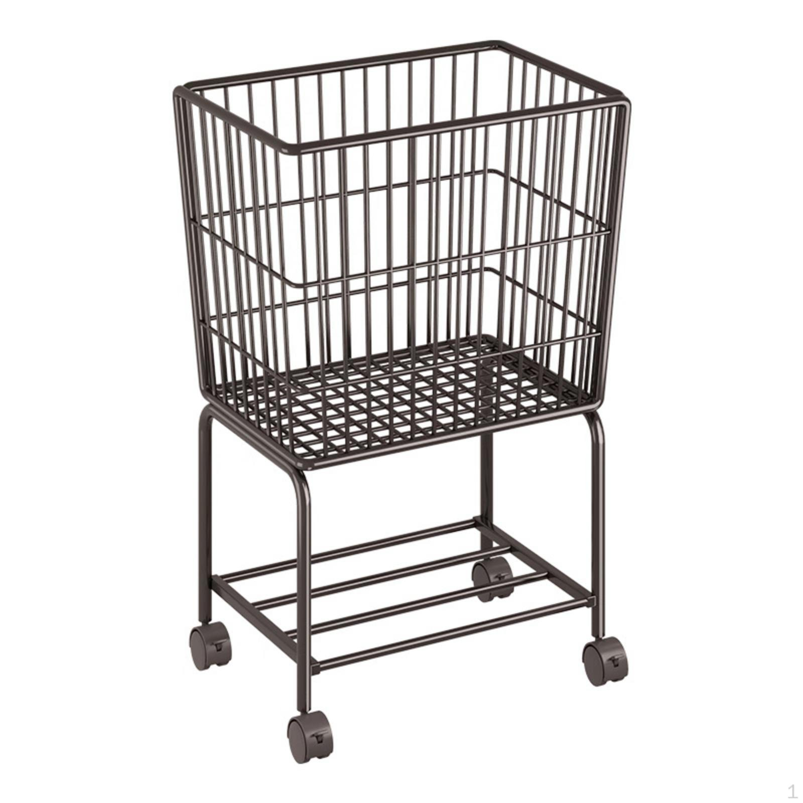 Laundry Cart with Basket Space-Saving for