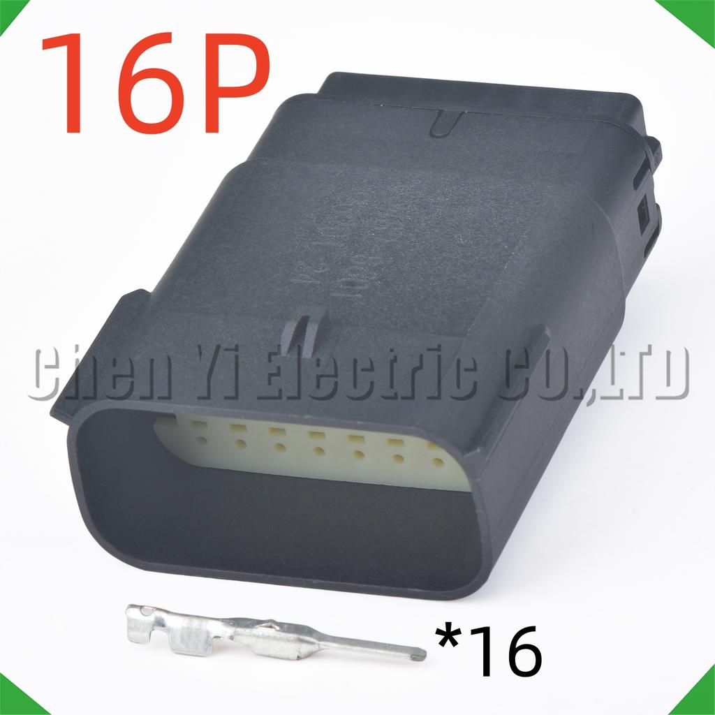 16 Pin Auto Connectors Headlight Lamp Light Wire Harness Plug 33472-1601 33482-1606 54241630 For Ford Focus GM Lincoln Dodge GMC