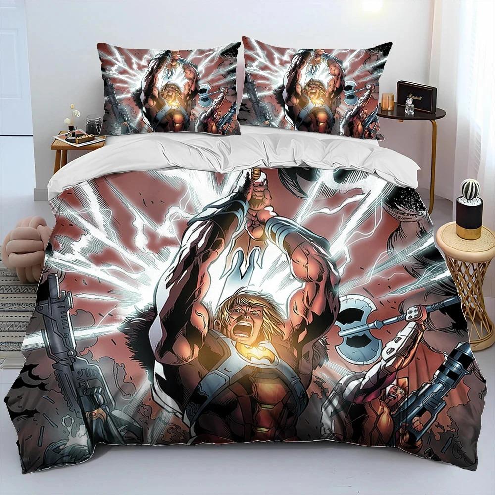 He Man As Well As the Masters of the Universe Comforter Bedding Set,Duvet Cover Bed Set Quilt Cover Pillowcase,Queen Size Bedding Set