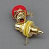 Pure Copper Gold-Plated RCA Plug Socket for Front Speaker Amplifier AV Audio Video Signal DIY Lotus Base Adapter