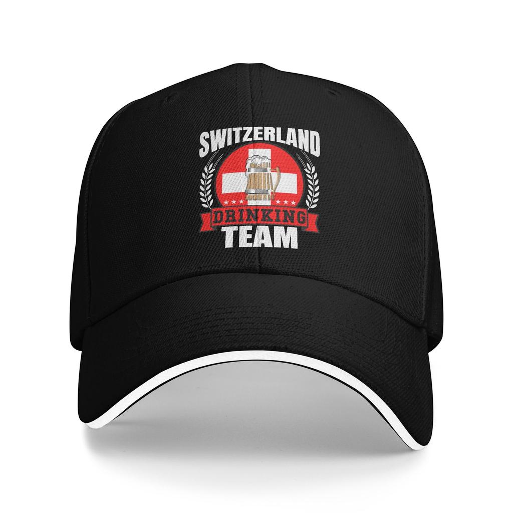Unisex Women Swiss Switzerland Flag Hats Stylish Baseball Cap  Sun Hat Golf Headewear Adjustable Fit