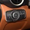 Carbon Fiber Car Accessories Headlight Switch Panel Modified Interior Trim Cover Soft Sticker For Alfa Romeo Giulia 2017-