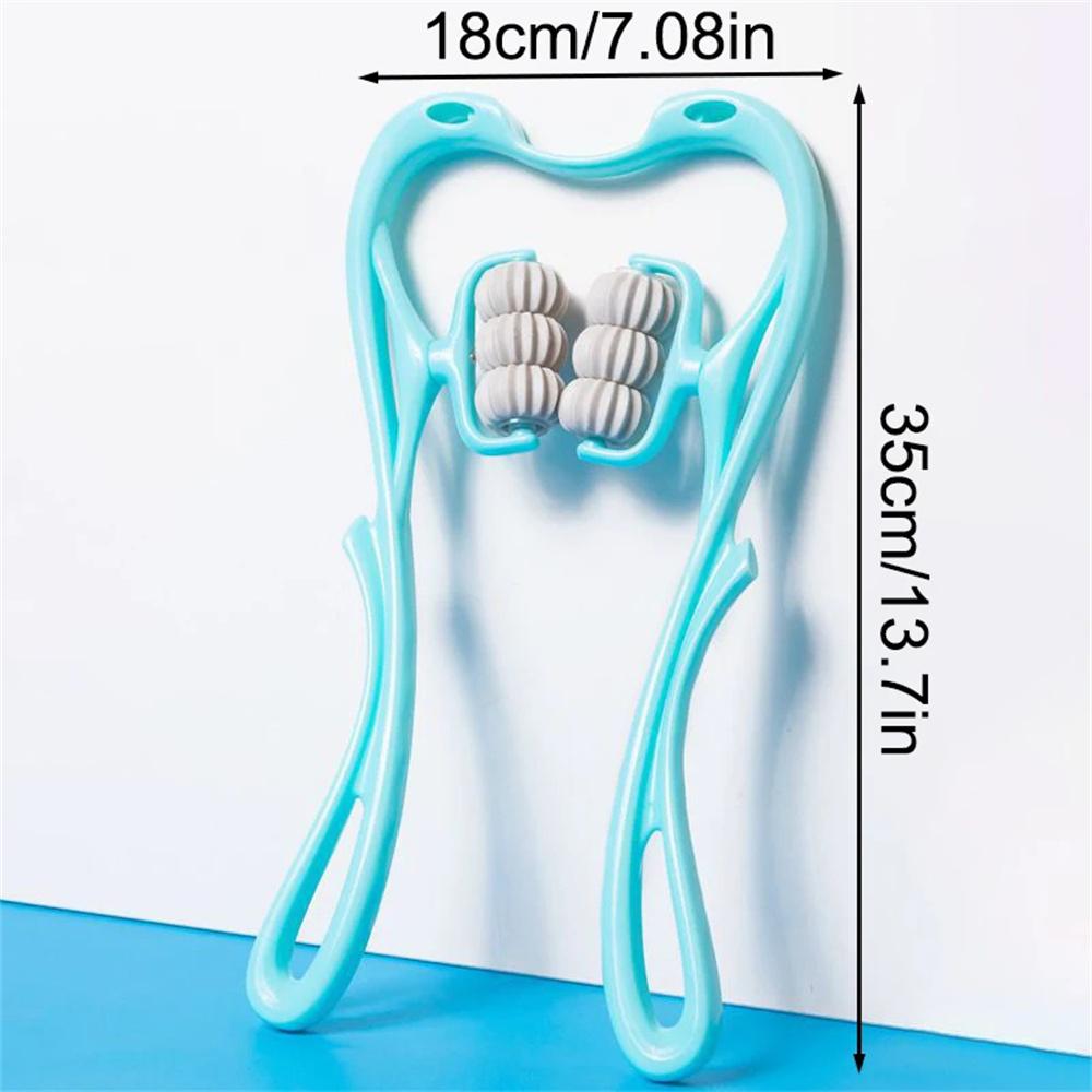 Six Wheel Cervical Massager Clip Neck Massage Roller Neck Shoulder Back Kneading Massager Manual Multifunctional Massage Tools