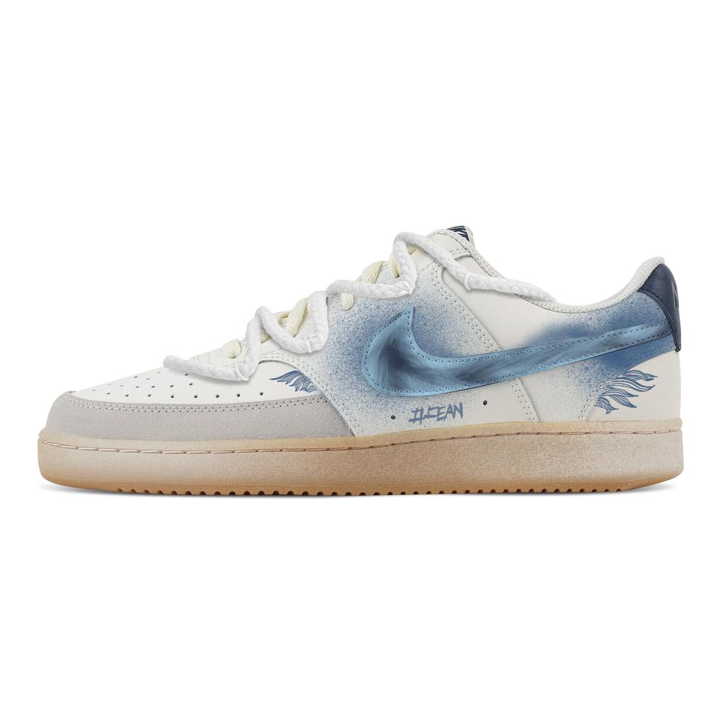 Nike Court Vision Feather Hope Abrasion Resistant Low top Skateboard Shoes Men's HF1068-133(Team773-)