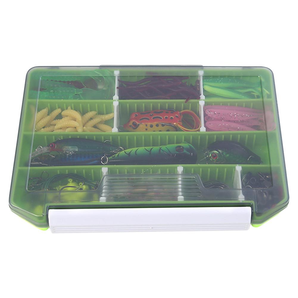 

240PCS Soft and Hard Bait Set with Worm Grub Lure Jointed Crankbait Tackle Accessories with Fishing Swivels Jig Hooks Tackle Box